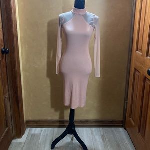 Pink ankle length dress